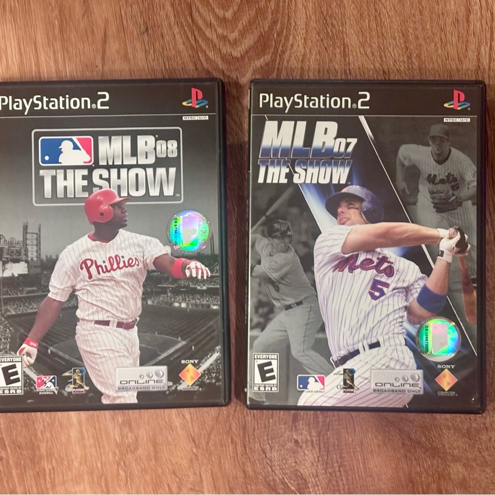 Sony PlayStation 2 MLB 08 and MLB 07 The Show Games